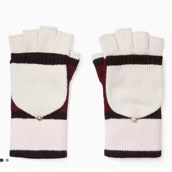 Kate Spade One Size Mondrian Pop Top Mittens Winter Travel - Picture 3 of 9